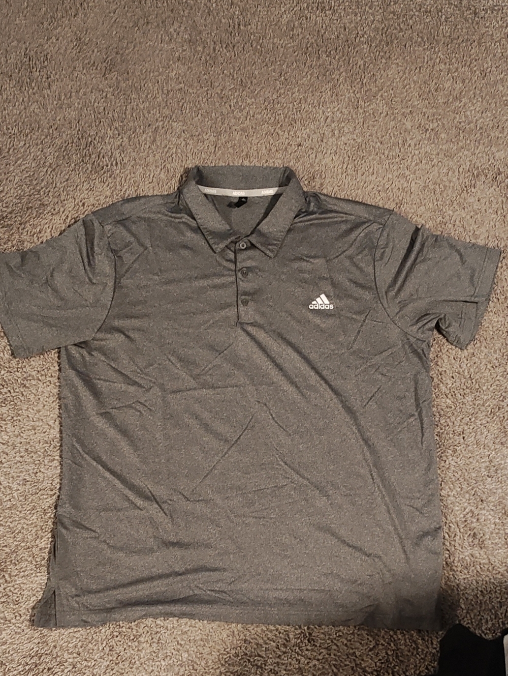 adidas Men’s Dark Gray Heather Polo